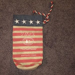 Tito’s vodka woven drawstring bottle bag